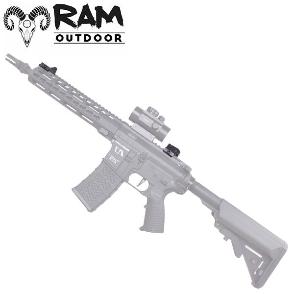 RAM Tactical Airsoft 45° Offset Flip Up Sights – zwart