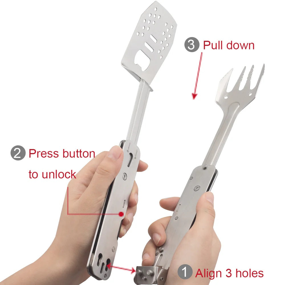 Roxon Mini BBQ Multitool S602 – vork, spatel en tang