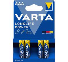 Varta AAA Longlife Power batterijen – 4 stuks