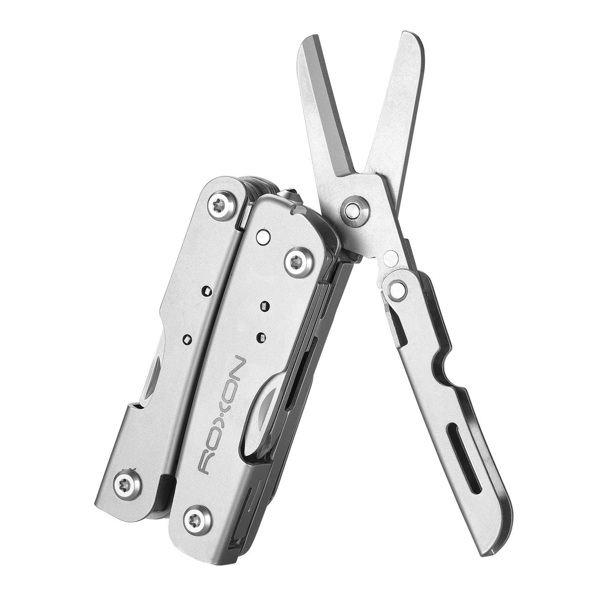 Roxon M2 Mini Multitool met bitset – zilver