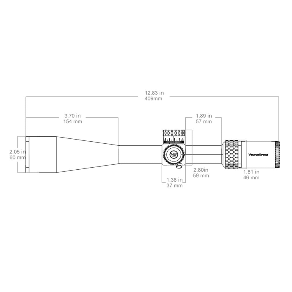 Vector Optics Sentinel-X PRO Center Dot 10-40x50 30mm – zwart