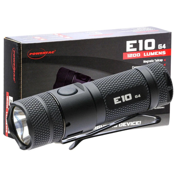 Powertac E10-G4 Zaklamp 1200 lumen – zwart