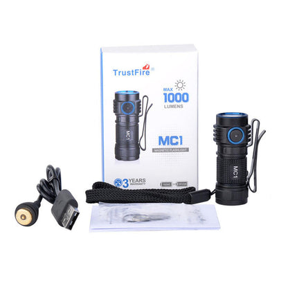 Trustfire MC1 Mini Zaklamp 1000 lumen – zwart