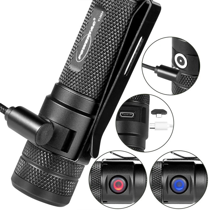 Powertac WOFT EDC Zaklamp 1200 lumen – zwart